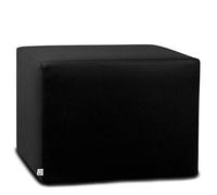 ARKETICOM Dado Pouf Poggiapiedi CUBO Ecopelle Sfoderabile Puff Nero 55 cm