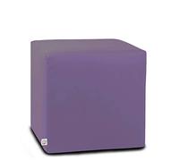ARKETICOM Dado Pouf Poggiapiedi CUBO Ecopelle Sfoderabile Puff Viola 42 cm