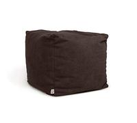 ARKETICOM Soft Cube Pouf Sacco Poggiapiedi Morbido Quadrato Sfoderabile Puff da Salotto 42x42 Cioccolato