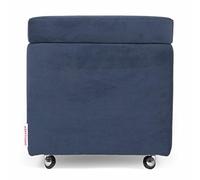 ARKETICOM Swing, Pouf Contenitore con Ruote in Microfibra Artigianale, 84x42h Camel