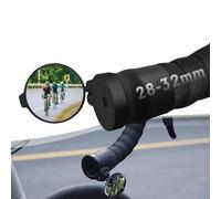 Arkham Specchio da bicicletta per manubrio, mini specchietto retrovisore pieghevole, manicotto di fissaggio in gomma per manubrio, specchietto retrovisore girevole a 360°, universale, per bici da
