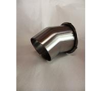 Arkimelo Beccuccio Modello Eco Tmax da 2001 a 2011 Tromboncino Exhaust Spout, Clacson per Moto in Acciaio Inossidabile Argento per Motocicletta
