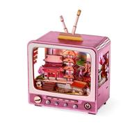 Arkitec Tokyo, puzzle 3D da assemblare con luci LED e TV retrò, York | Modello 3D di Tokyo con 124 pezzi e TV retrò con luci LED; decorazione da scrivania o mensola, York; 12+ anni