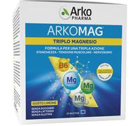 Arkopharma Arkomag Triplo Magnesio 20 bustine. Formula per una tripla azione: Stanchezza - Tensione Muscolare - Nervosismo.