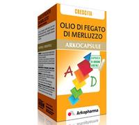 Arkopharma Arkocapsule Olio di fegato di merluzzo - Integratore per le difese e le ossa, 60 capsule