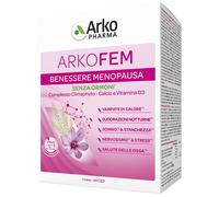 Arkopharma Arkofem Integratore Benessere Menopausa e Salute Ossa, 60 Capsule