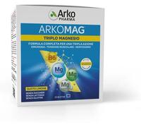 Arkopharma Arkomag Triplo Magnesio 20 bustine. Formula per una tripla azione: Stanchezza - Tensione Muscolare - Nervosismo.