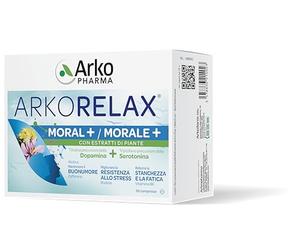 Arkopharma Arkorelax Moral + - Integratore Alimentare Per Stanchezza, Stress ed Umore - Con Zafferano, Rodiola e Vitamina B6-1 Confezione da 60 Compresse