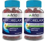 Arkopharma Arkorelax Sonno Gummies - Integratore Alimentare in Formato Caramelle Gommose - per Sonno e Rilassamento - Con Melatonina, Melissa, Escolzia e Tiglio - 1 Confezione da 60 Gummies