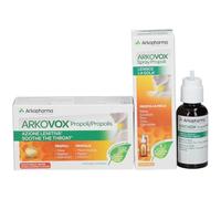 ArkoPharma Arkovox Pack 24 Caramelle Gola e Voce Miele Limone + Spray Gola 30ml
