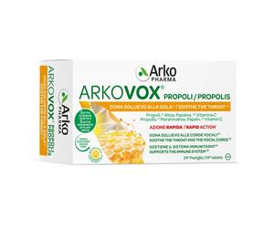 ArkoPharma Arkovox Propoli Pastiglie Miele e Limone Integratore, 24 Compresse