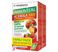 Arkopharma Arkovital - Acerola 1000 Vitamina C Naturale Family Pack, Rosso, 60 C