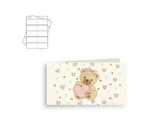 ARKRAFT40 pezzi Bigliettini per Bomboniere Fai da Te, Carta 300g, Personalizzabili con PC e Stampante (Battesimo Bambina, 40)