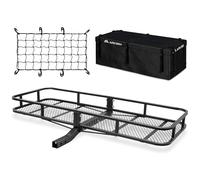 ARKSEN 60 x 23 x 5,5 pollici gancio di carico con borsa impermeabile in PVC 500D e rete, capacità 226,8 kg 5,1 cm ricevitore gancio di traino cestino portaoggetti per SUV, pick-up truck e auto