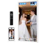 Arktronic 32 pollici FHD Extra Large Digital Picture Frame Touchscreen, 64GB FHD IPS WiFi Digital Photo Frame Remote, Condividi Foto/Video tramite Apps, Email, Rotazione Automatica, Bianco