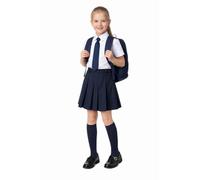 ArkXani® 3 paia di calzini alti al ginocchio da ragazza in cotone per uniformi per bambini, comode calze lunghe per il rientro a scuola, feste e uso quotidiano, età 2-14 anni, Marina Militare, 2-4