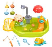 Arkyomi lavandino giocattolo con acqua vera giochi bambini cucina juguete con grifo agua de verdad anatra giocattolo da pesca con gancio bambina 3 anni