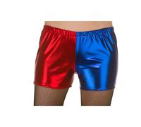 Arlecchino Giullare Hot Pantaloni Blu & Rosso Metallizzato Accessorio Vestito