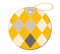 Arlecchino Vintage O Argyle Albero di Natale Appeso Ciondolo Rotondo Ceramica Ornamenti di Natale per la Casa Party Decor 1 Pz