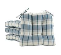 Arlee Home Fashions Cuscini imbottiti in fibra di alta qualità per sedie con fermatenda, 35,6 x 38,1 cm, ardesia, set da 4