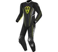 Arlen Ness Losail Completo in pelle monopezza, nero/giallo, Taglia 54
