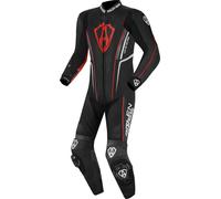 Arlen Ness Losail Completo in pelle monopezza, nero/rosso, Taglia 50