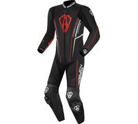 Arlen Ness Losail Completo in pelle monopezza, nero/rosso, Taglia 52
