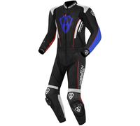 Arlen Ness Losail Tuta in pelle a due pezzi, nero/bianco/rosso/blu, Taglia 54