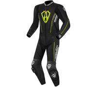 Arlen Ness Losail Tuta in pelle a due pezzi, nero/giallo, Taglia 50