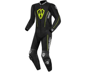 Arlen Ness Losail Tuta in pelle a due pezzi, nero/giallo, Taglia 52