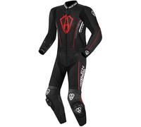 Arlen Ness Losail Tuta in pelle a due pezzi, nero/rosso/bianco, Taglia 52