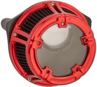 Arlen Ness Metodo Trasparente Ventosa Aria Detergente Kit - Red Anodizzato Moto