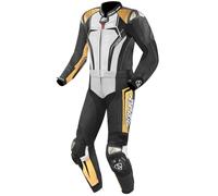 Arlen Ness Race-X Abito in pelle moto in due pezzi, Nero/bianco/oro, Taglia 48