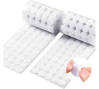 Arlent 500 Coppie, Diametro 20mm, Forti e robusti, Punti autoadesivi con, Lato con Gancetti e Lato con asole da attaccare, Bianco,