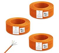 ARLI - Cavo di Rete Cat 7 LAN Non alogeno SFTP S/FTP CAT7 PIMF Cavo di Rete Cavo Dati CAT7 AWG23/1 Arancione schermato Gigabit Rame Ethernet Arancione Orange 300m (3 x 100m)