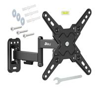 ARLI Supporto da parete per TV da 13 a 42 pollici, orientabile e inclinabile, estensibile e girevole, distanza dalla parete 66 - 274 mm, supporto universale da parete per LED LCD OLED Curved TV