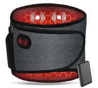 Arlierss Grafene Termoforo Elettrico con Batteria da 5000mAh, Termoforo Lombare con 3 Livelli di Temperatura e 3 Modalità di Massaggio, Cuscino Termico Elettrico con Spegnimento Automatico