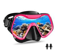 Arlierss Maschera da snorkeling per adulti, maschera da snorkeling per uomo e donna, maschera subacquea con copertura nasale, 180°, in vetro temperato HD, anti-nebbia, maschera da nuoto per snorkeling