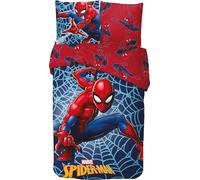 arlis Parure copripiumino Marvel Spiderman, 1 copripiumino 140 x 200 + 1 federa 63 x 63 cm (Parure da letto Spiderman - F)