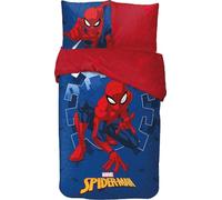 arlis Parure da letto Spiderman per bambini, copripiumino reversibile 140 x 200 cm, federa 63 x 63 cm, 100% cotone (A, 140 x 200 cm)