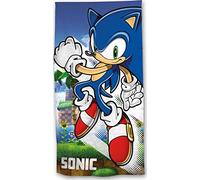 arlis Telo mare Sonic o telo da bagno Sonic 70 X 140 Cm in Cotone (Asciugamano Sonic)