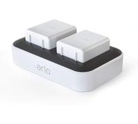Arlo Accessorio certificato | Stazione di ricarica doppia batteria, carica due batterie, progettata per telecamere di sicurezza Arlo Pro 3, Pro 4, Pro 5, Ultra 2, Go 2, bianco