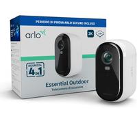 Arlo Essential 2 2K, Telecamera Wifi Da Esterno Senza Fili, 6 Mesi Di Autonomia,