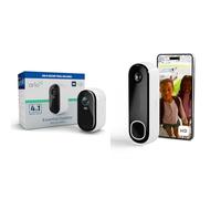 Arlo Essential 2 2K Telecamera WiFi da Esterno Senza Fili + Videocitofono Essential FHD, Visione Notturna a Colori, Sirena, Audio Bidirezionale, Prova Secure incluso, Bianco