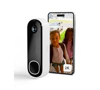 Arlo Essential 2K Videocitofono, Telecamera WiFi Esterno Senza Fili, Campanello Senza Fili Da Esterno, Citofono Smart, Sensore Movimento, Visione Notturna, Sirena, Prova Inclusa Arlo Secure, Bianco