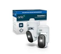 Kit di 2 telecamere di sorveglianza per esterni Arlo Essential 3 2K PTZ Bianco - Nouvo