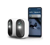Arlo Essential 3 HD, videocamera WiFi esterna, batteria 6 mesi, visione notturna a colori, luce, sirena, audio bidirezionale, 2 camere bianche