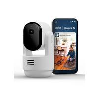 Arlo Essential 3 Indoor 2K PTZ, Telecamera di Sorveglianza WiFi Interno 2K, Rilevamento di AI, Visione Notturna, Audio Bidirezionale, 1 Telecamera, Bianca