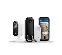 Arlo Essential 3 Indoor Telecamera per Cani/Bambini 2K & Videocitofono HD con Chime, Sirena Allarme Casa, Sensore Di Movimento, Visione Notturna, Prova Inclusa Secure, con copriobiettivo automatico