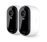 Arlo Essential Outdoor HD Security Camera (2a Generazione) - Confezione da 2 - Video HD 1080p, Telecamera wireless per esterni e interni, Faretto integrato, visione notturna a colori, installazione
